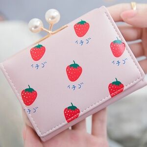 Kawaii Pink Strawberry Small Purse